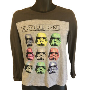 Star Wars Mens Shirt Size Small Black Darth Vader Rouge One Baseball Style